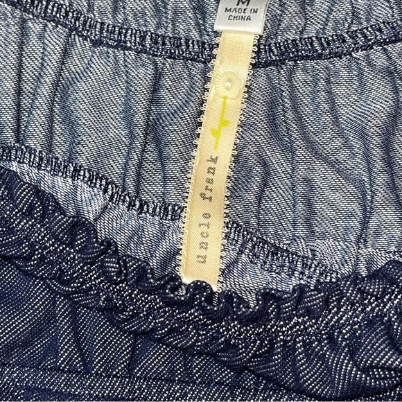 Uncle Frank BLUE DRESS MED BOHO Anthropologie white Crochet Knit Wide Neck 75203 - Picture 7 of 16